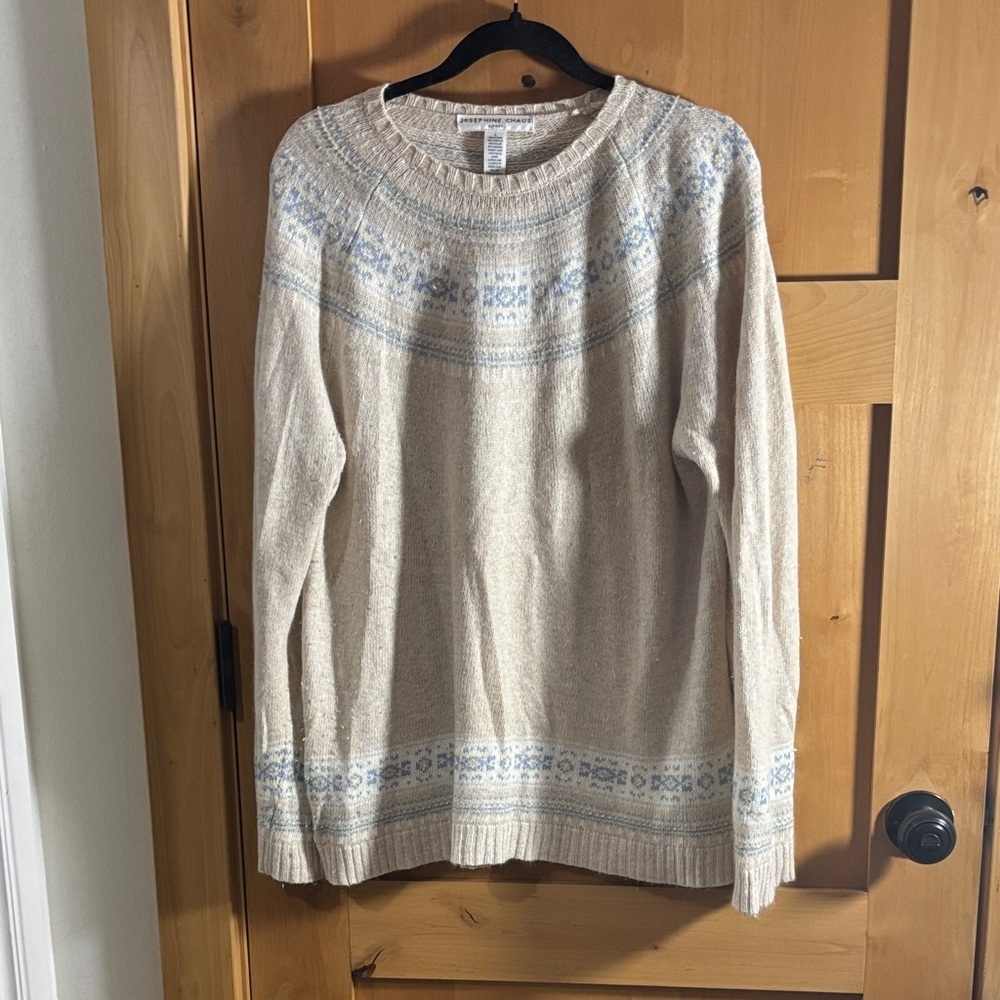 Vintage Josephine Chaus Beige Knit Sweater